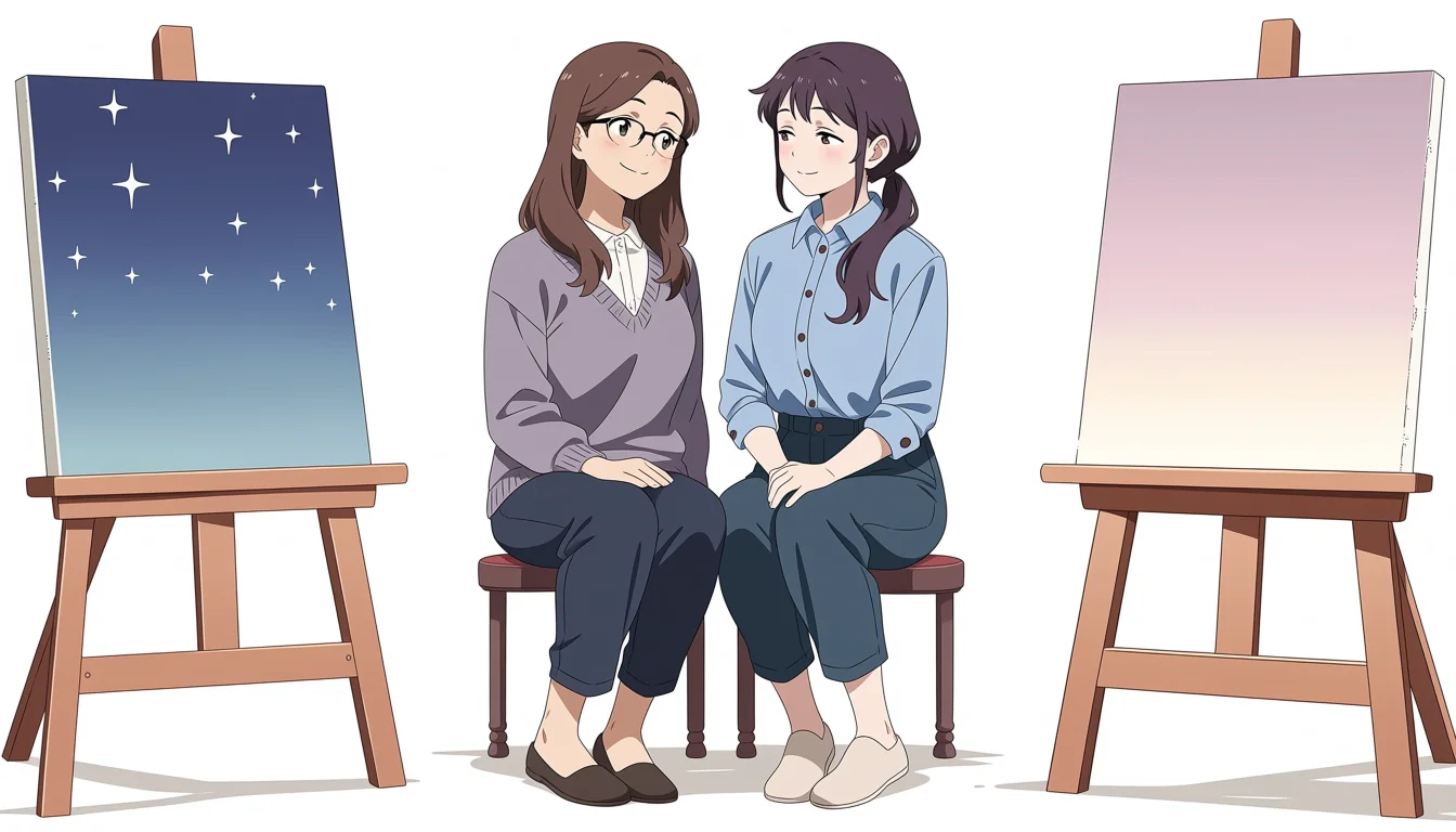 Editorial art for Yuru Yuri Porn: choose original adult characters
